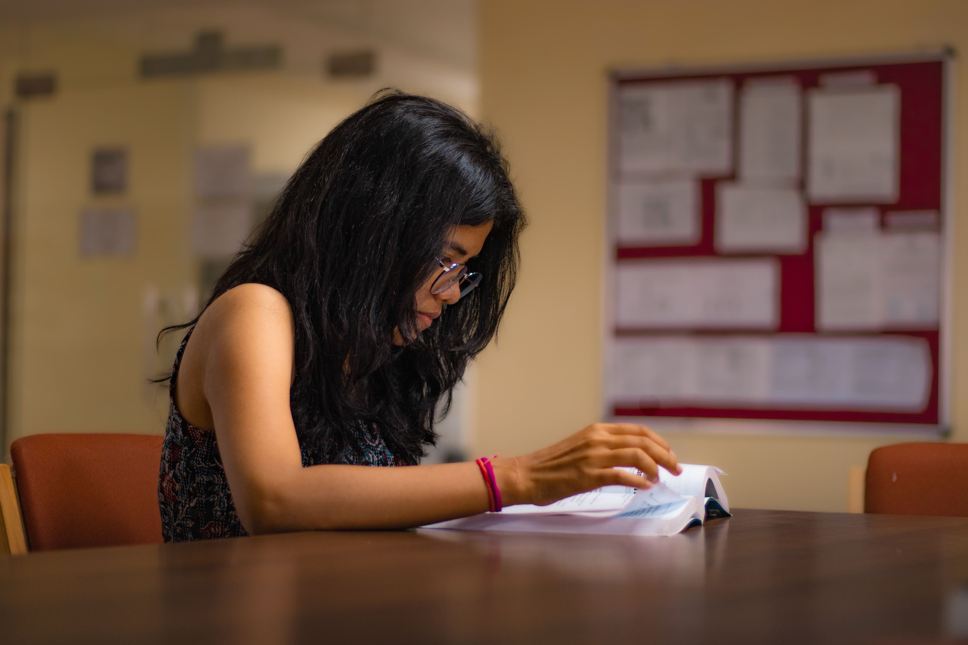 An aspirant deep in concentration during a mock test